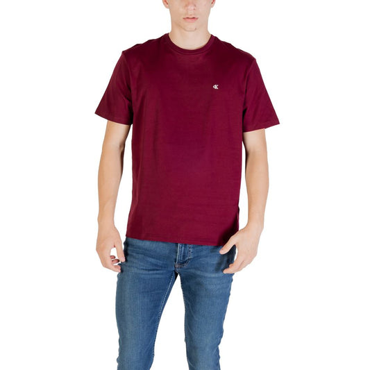 Calvin Klein Jeans Bordeaux Cotton T-Shirt