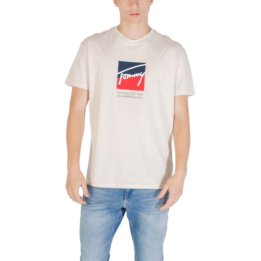 Tommy Hilfiger Jeans Beige Recycled Cotton T-Shirt