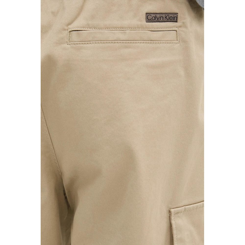 Calvin Klein Jeans Beige Cotton Cargo Pants