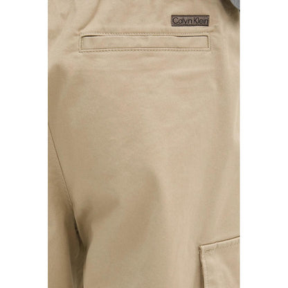 Calvin Klein Jeans Beige Cotton Cargo Pants