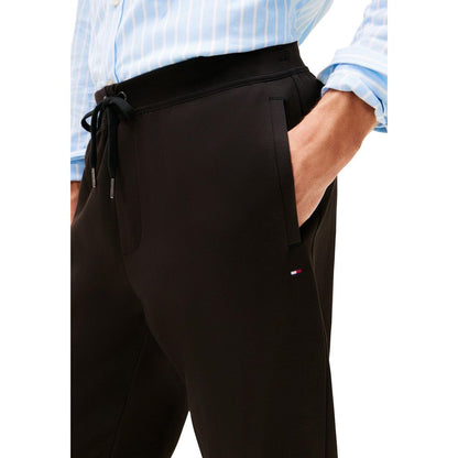 Tommy Hilfiger Black Cotton Joggers (Workout Pants)