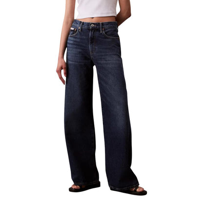Calvin Klein Jeans Blue Recycled Cotton Bootcut Jeans