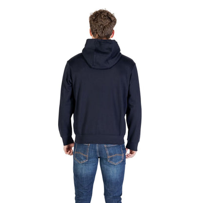 Armani Exchange Blue Cotton Hoodie