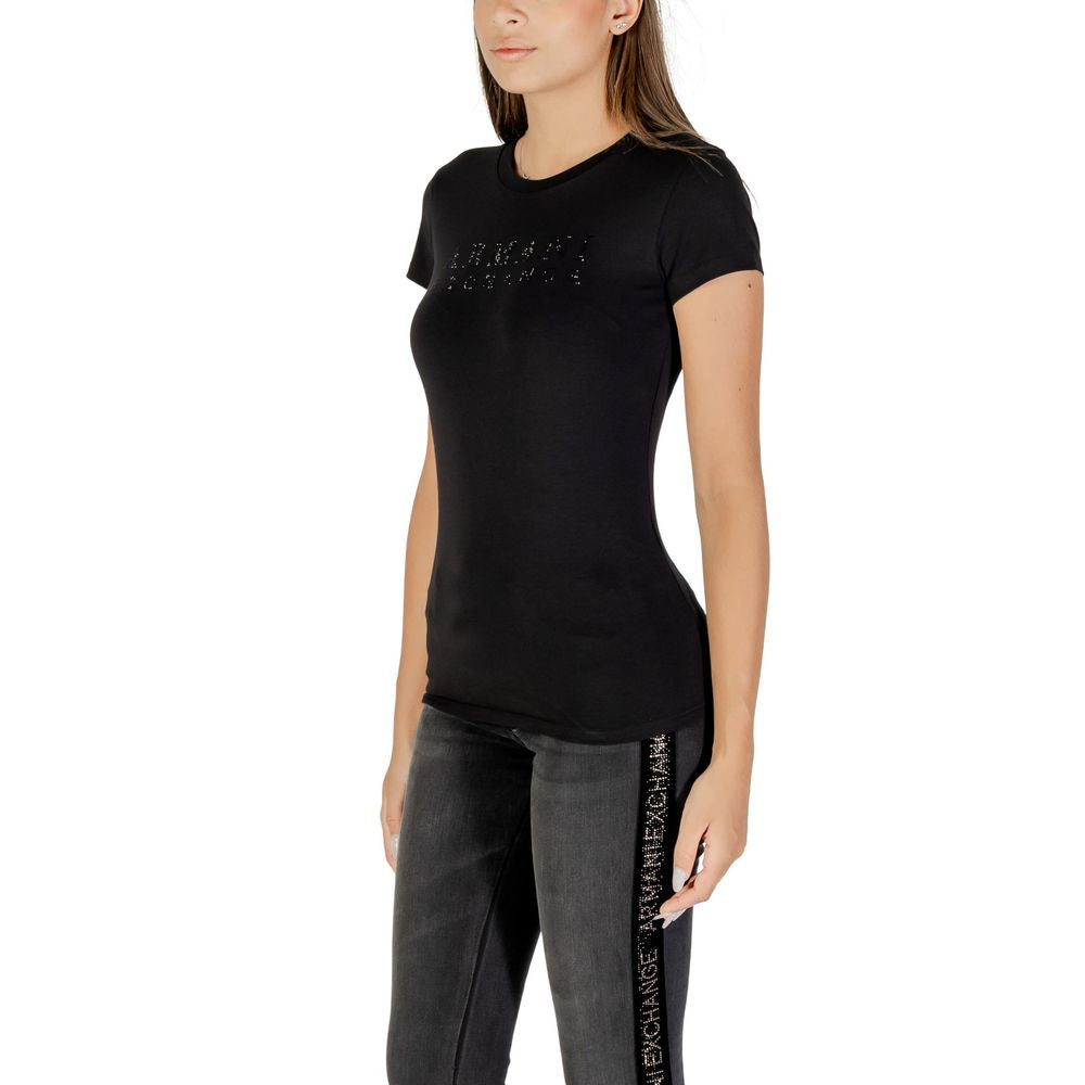 Armani Exchange Black Cotton T-Shirt