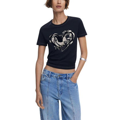Desigual Black Cotton T-Shirt