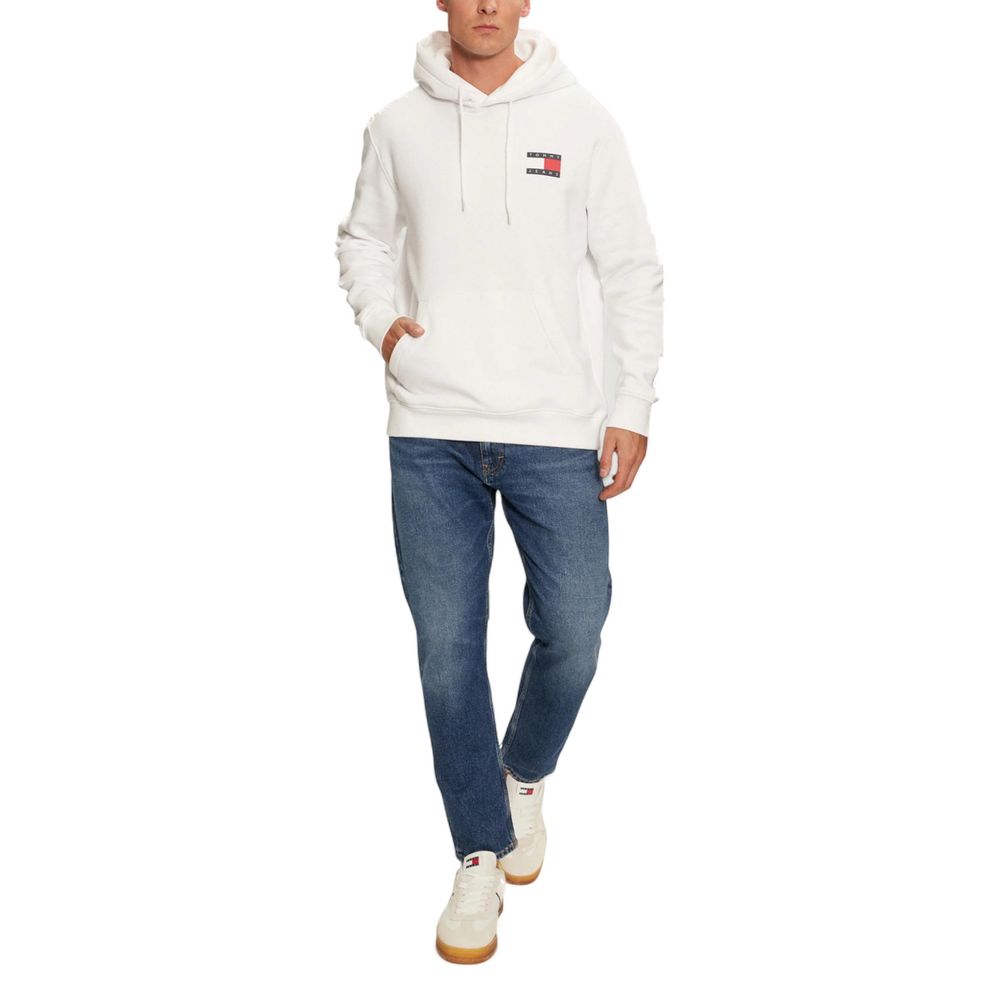 Tommy Hilfiger Jeans White Cotton Hoodie