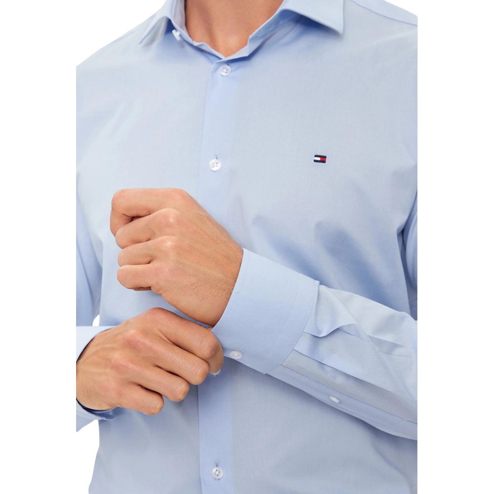Tommy Hilfiger Blue Organic Cotton Dress Shirt