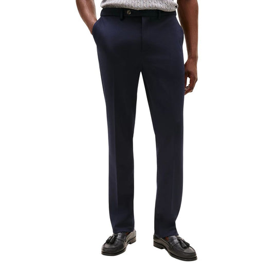 Tommy Hilfiger Blue Recycled Polyester Dress Pants