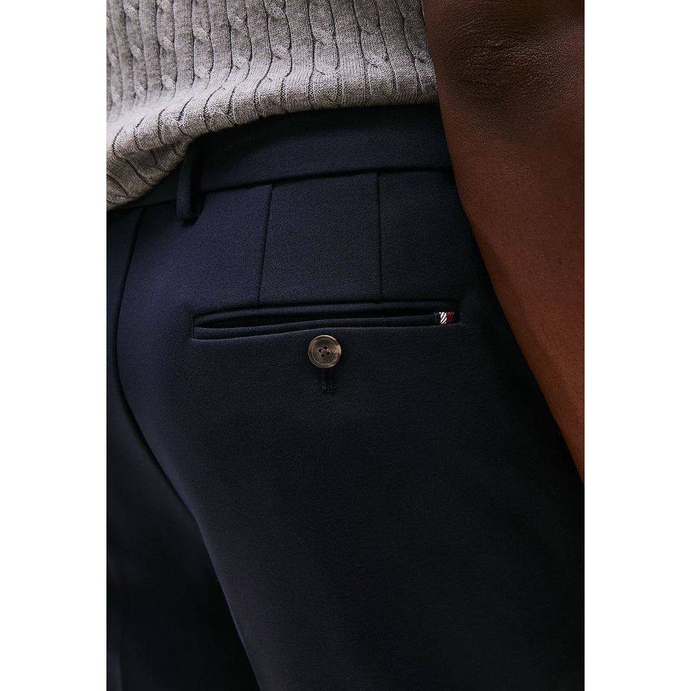 Tommy Hilfiger Blue Recycled Polyester Dress Pants