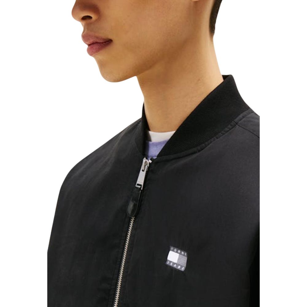 Tommy Hilfiger Jeans Black Recycled Cotton Bomber
