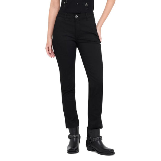Liu Jo Black Cotton Casual Pants