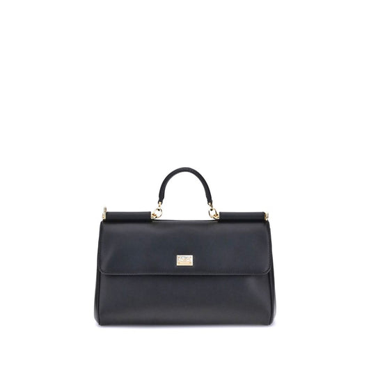 Dolce & Gabbana Black Calf Leather Bos Taurus Shoulder Bag