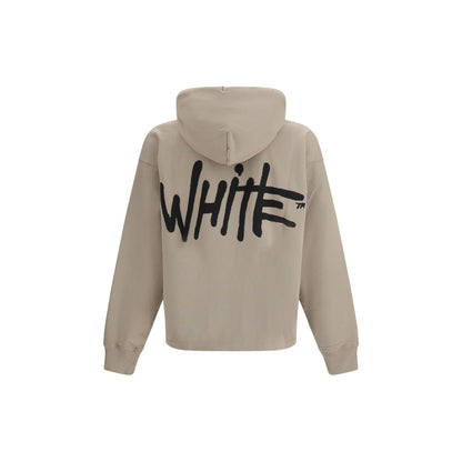 Off-White Beige Cotton Sweatshirt