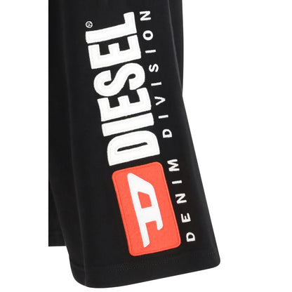 Diesel Black Cotton Bermuda Shorts