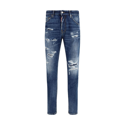 Dsquared² Blue Cotton Slim Fit Jeans