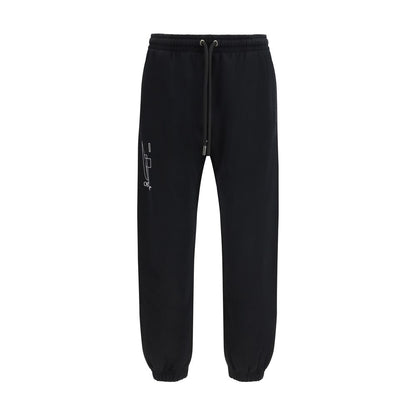 Off-White Black Cotton Joggers (Workout Pants)