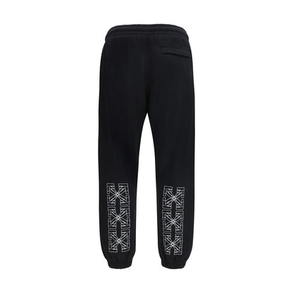 Off-White Black Cotton Joggers (Workout Pants)