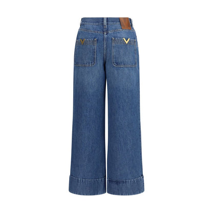 Valentino Blue Cotton Jeans Denim