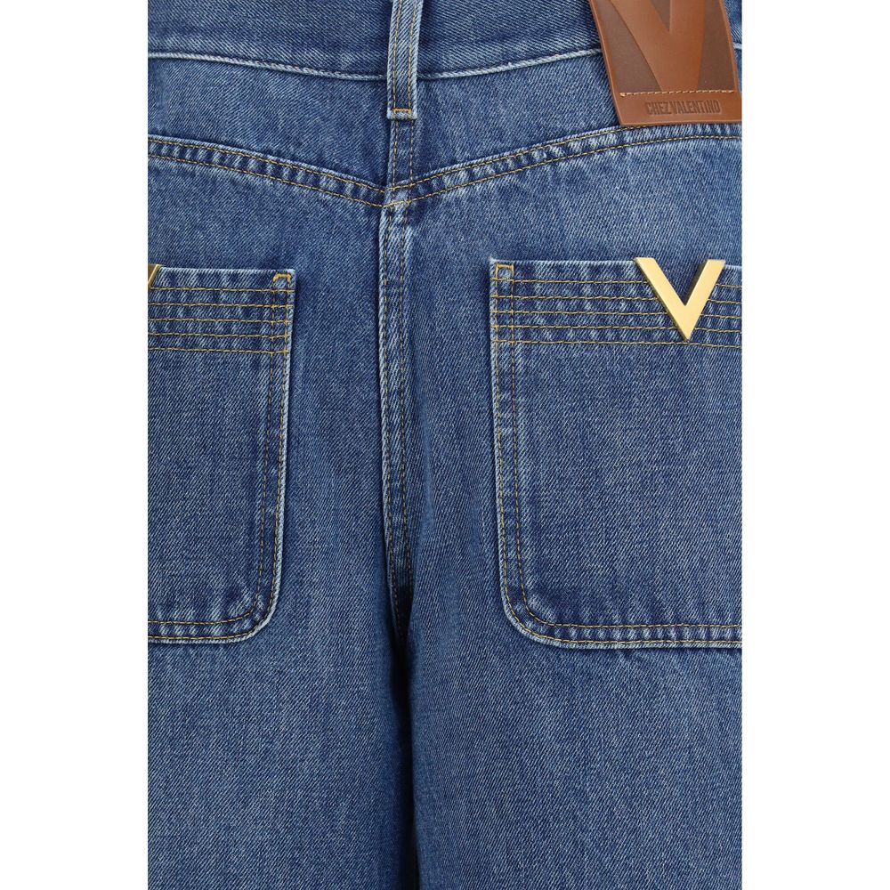 Valentino Blue Cotton Jeans Denim