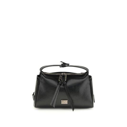 Dolce & Gabbana Black Calf Leather Bos Taurus Shoulder Bag