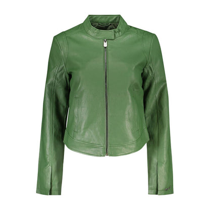 Desigual Green Leather Jacket