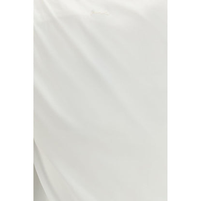 PINKO White Cotton Sleeveles T-Shirt