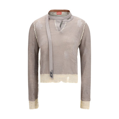 Diesel Gray Cotton Sweatshirt