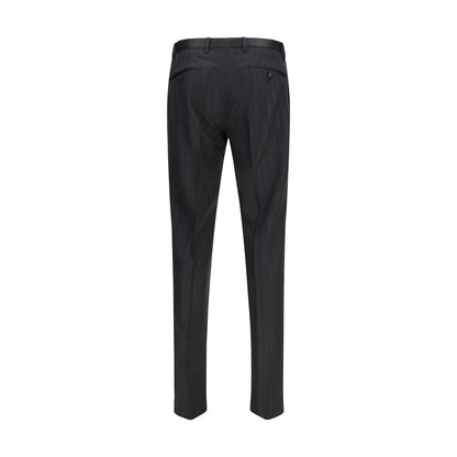 Dolce & Gabbana Black Fleece Wool Casual Pants