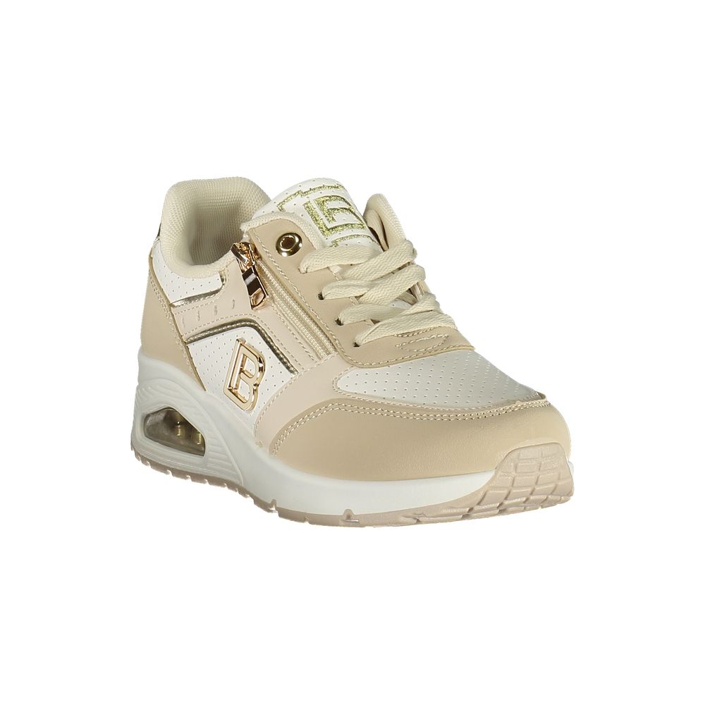 Laura Biagiotti sneakers med sidelynlås – beige