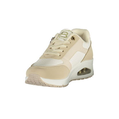 Laura Biagiotti sneakers med sidelynlås – beige