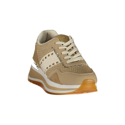 Laura Biagiotti Beige Polyurethane Woman Sneaker