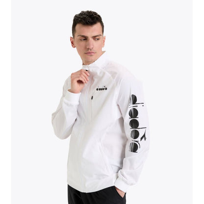 Diadora White Polyamide Shell Jacket