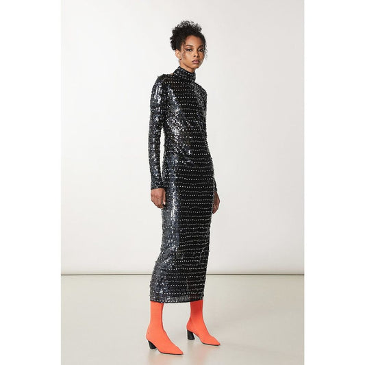 Patrizia Pepe Gold Polyamide Cocktail Dress