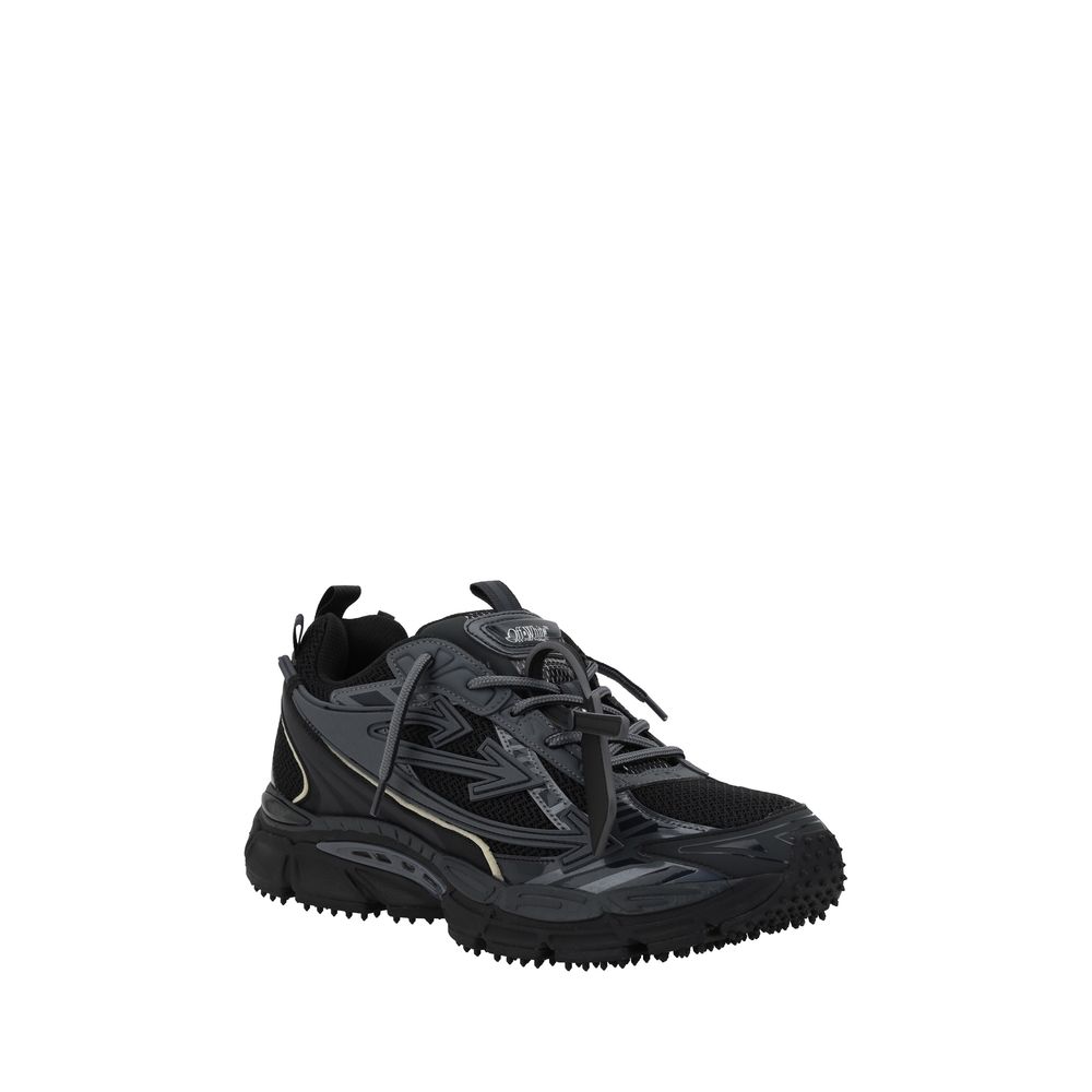 Off-White Black Polyester Athletic Sneakers