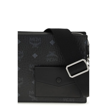 MCM Black Calf Leather Bos Taurus Shoulder Bag