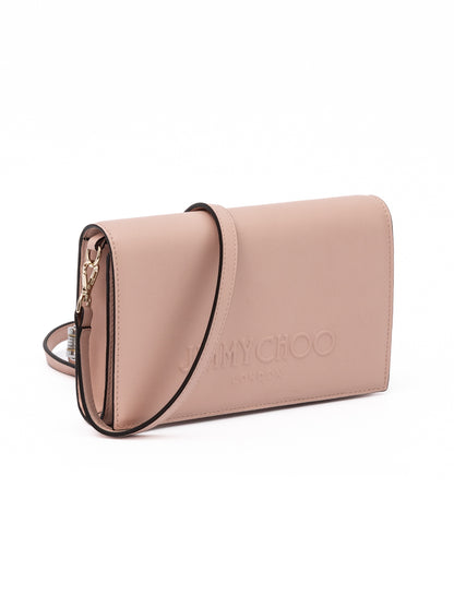 Jimmy Choo Podwer Pink Avenue Leather Shoulder Strap Bag