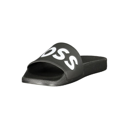 Hugo Boss Black Polyurethane Men's Slipper