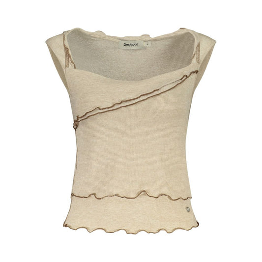 Desigual Beige Viscose Tank Tops