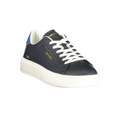 Gas Blue Polyurethane Men Sneaker