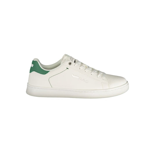 Gas White Polyester Athletic Sneakers