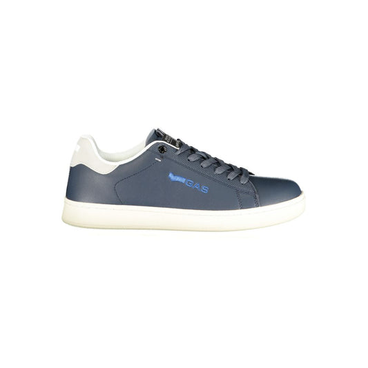 Gas Blue Polyurethane Men Sneaker