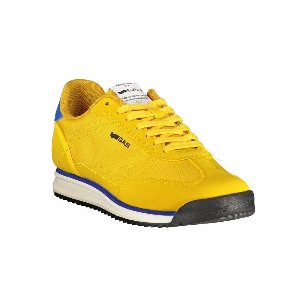 Gas Yellow Polyester Men Sneaker
