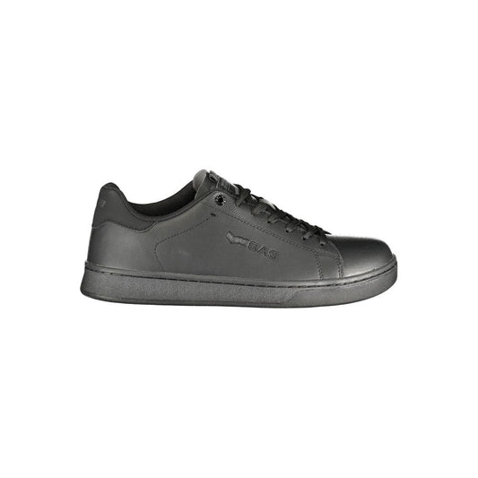 Gas Black Polyester Athletic Sneakers