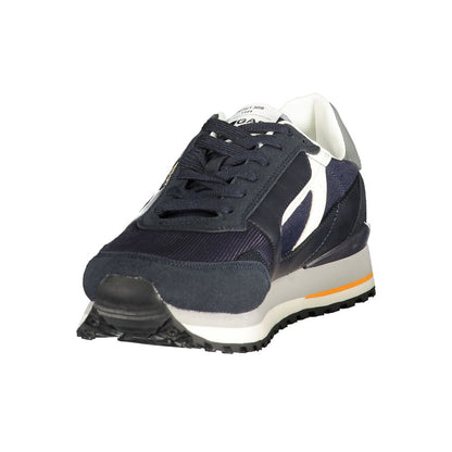 Gas Blue Polyester Athletic Sneakers