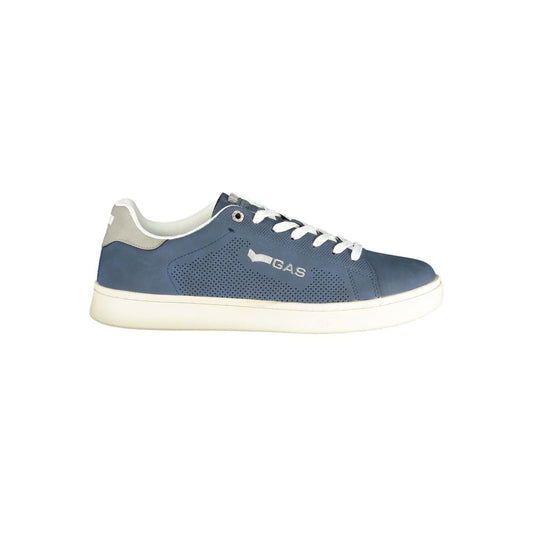 Gas Blue Polyester Athletic Sneakers
