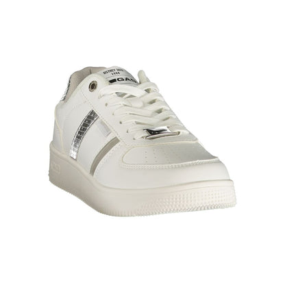Gas White Polyester Athletic Sneakers