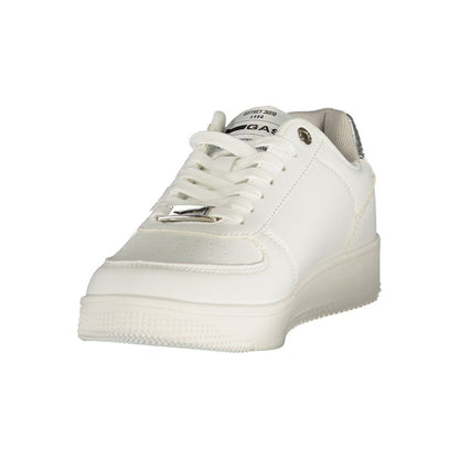 Gas White Polyester Athletic Sneakers