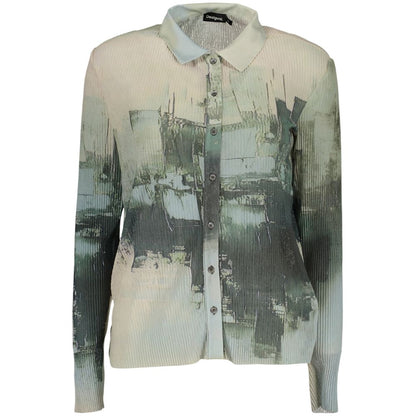 Desigual Green Polyester Pattern Shirt