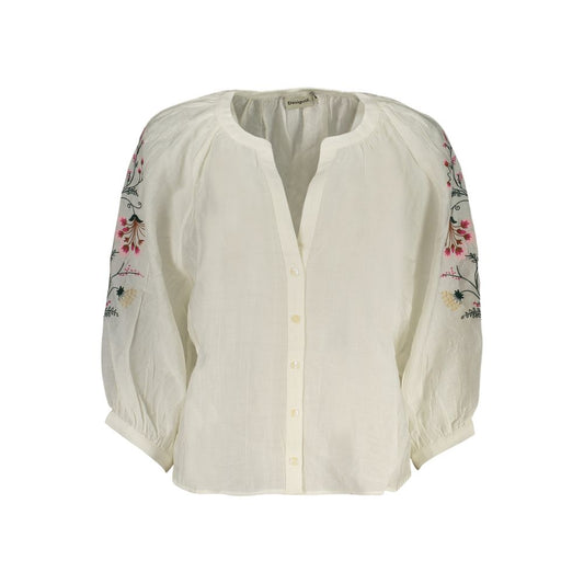 Desigual White Viscose Blouse