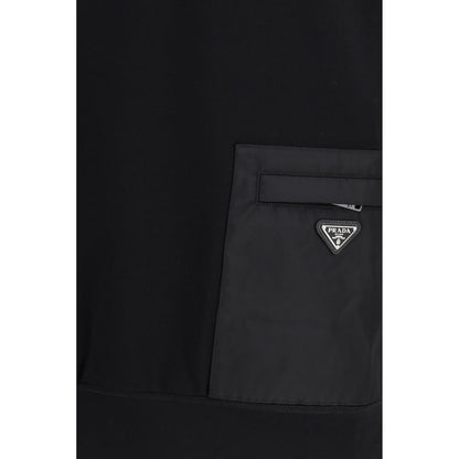 Prada sweatshirt med Re-Nylon-lomme – sort